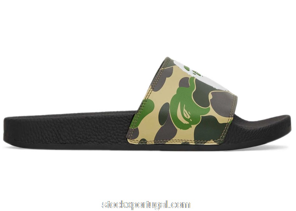 Outlet A Bathing Ape ABC Camo Slide Green 1I30-191-001 GRN