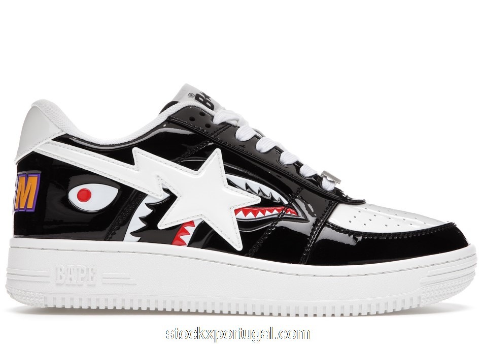 Outlet A Bathing Ape Bape Sta Low Color Block Shark Black