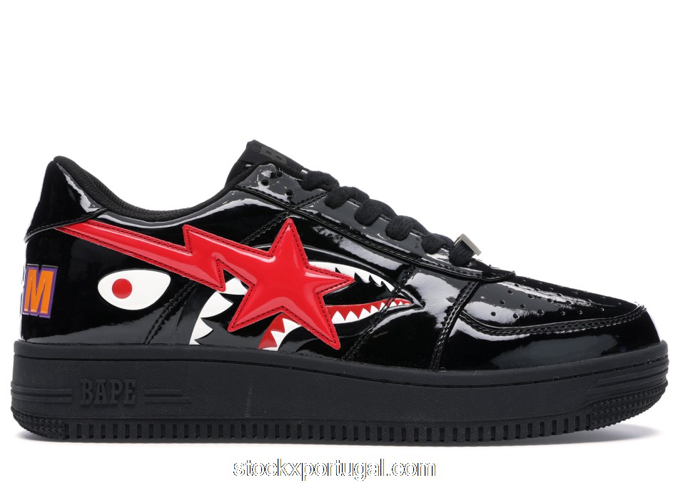 Outlet A Bathing Ape Bape Sta Low Shark Black 1H30-191-012-BLK