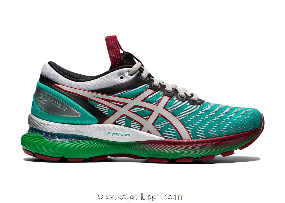 Outlet ASICS FN1-S Gel-Nimbus 22 Developed by Kiko Teal Red (W)