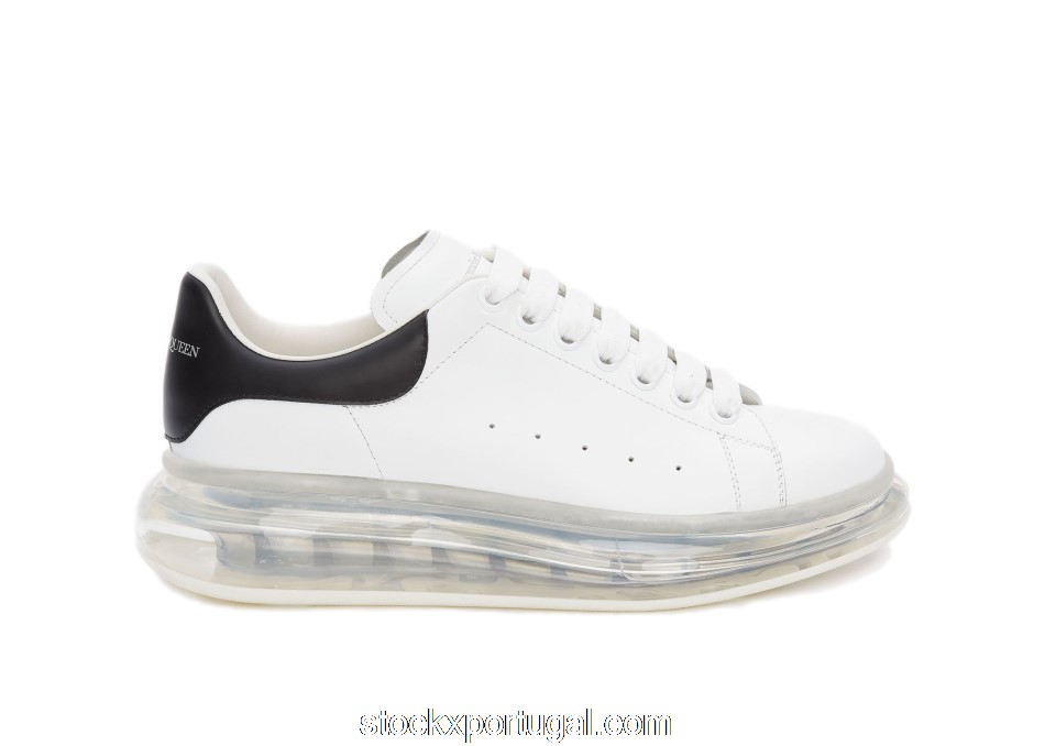 Outlet Alexander McQueen Oversized Clear Sole Black 604232WHX989061