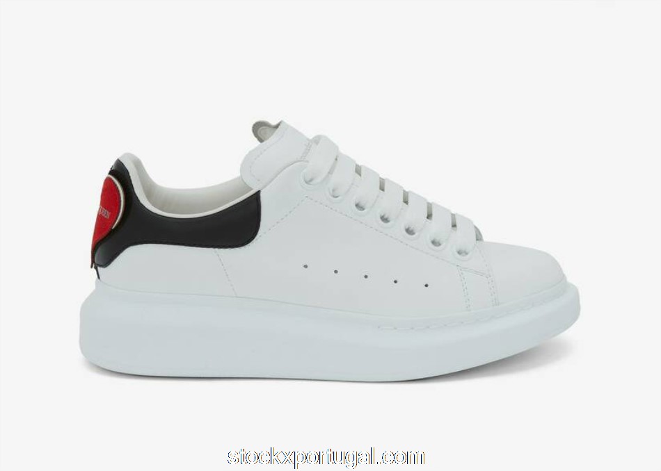 Outlet Alexander McQueen Oversized White Red Heart (W) 641859WHZ4E9043
