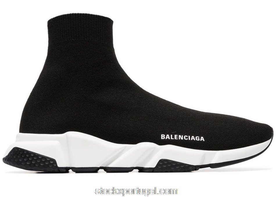 Outlet Balenciaga Speed Knit High Black 2018 530349W05G01000
