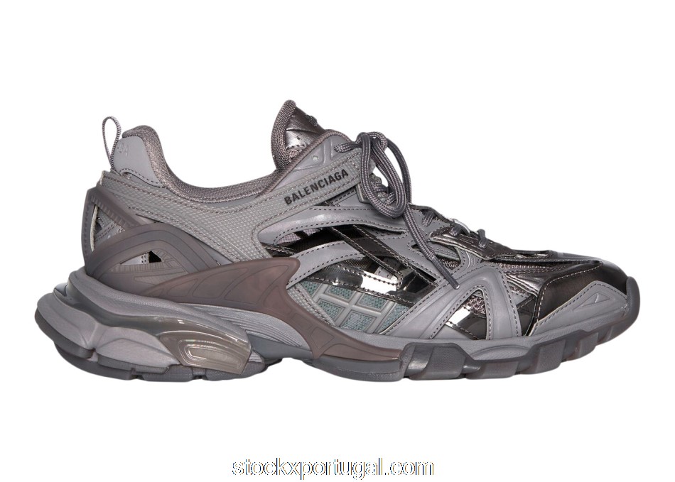 Outlet Balenciaga Track.2 Clear Sole Grey 668823W3CT11800