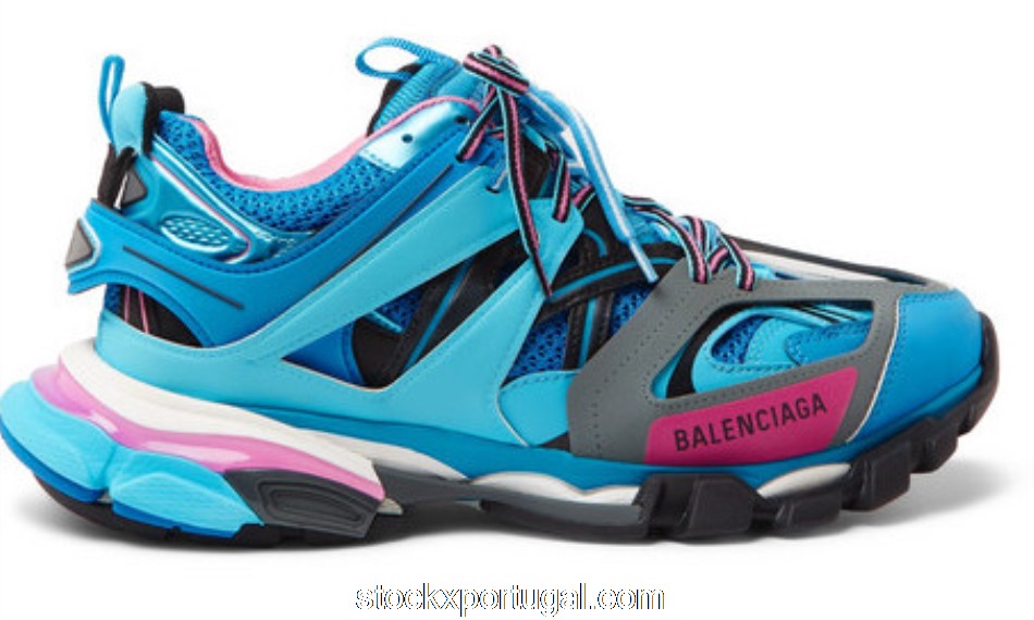Outlet Balenciaga Track Runners Blue 542023W1GB54162