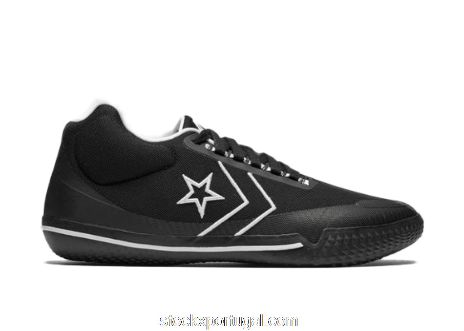 Outlet Converse All-Star BB Evo Mid Black White Outline 171311C