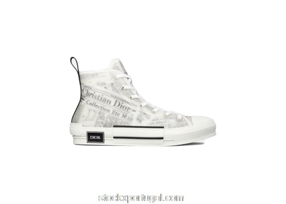 Outlet Dior B23 High Top Daniel Arsham Newspaper 3SH118YUO_H069
