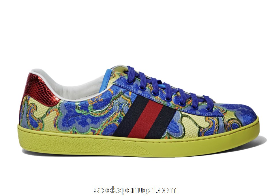 Outlet Gucci Ace Floral Jacquared