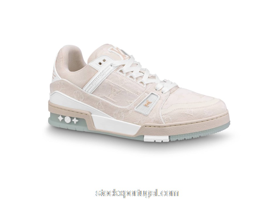 Outlet Louis Vuitton LV Trainer Beige Monogram Demin 1A8Z4W