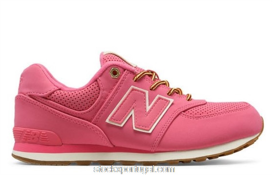 Outlet New Balance 574 Pink Gum Bottom (GS) KL574HKG