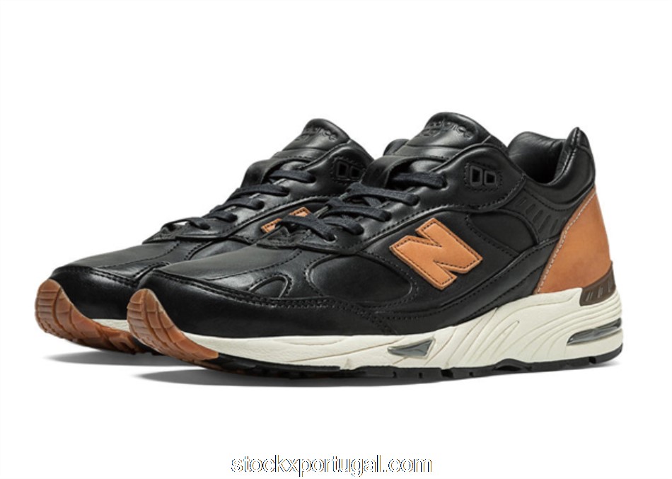 Outlet New Balance 991 Horween Leathers Black M991BHR