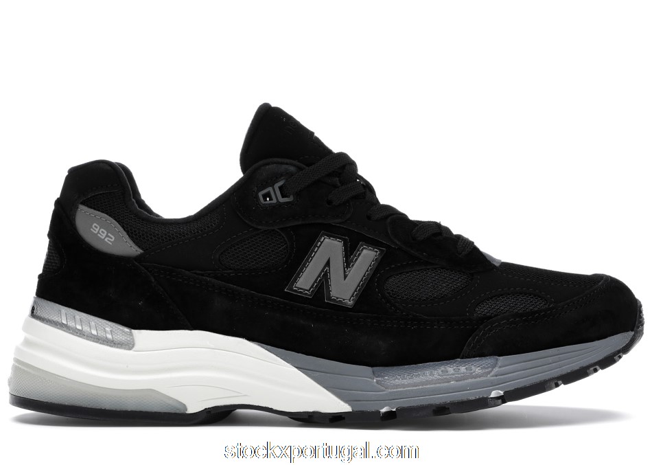 Outlet New Balance 992 Black Grey (Made in USA) M992BL
