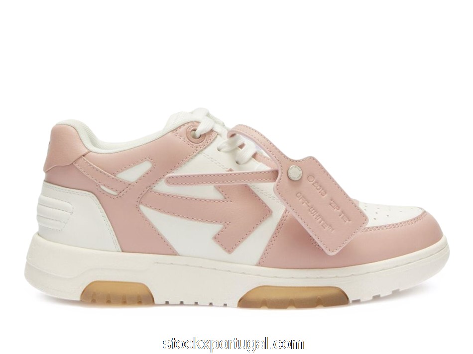 Outlet OFF-WHITE Out Of Office \"OOO\" Low Tops White Pink (W) OWIA259S22LEA0010130