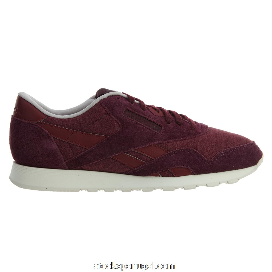 Outlet Reebok Classic Nylon J Merlot Maroon Sandstn AR0898