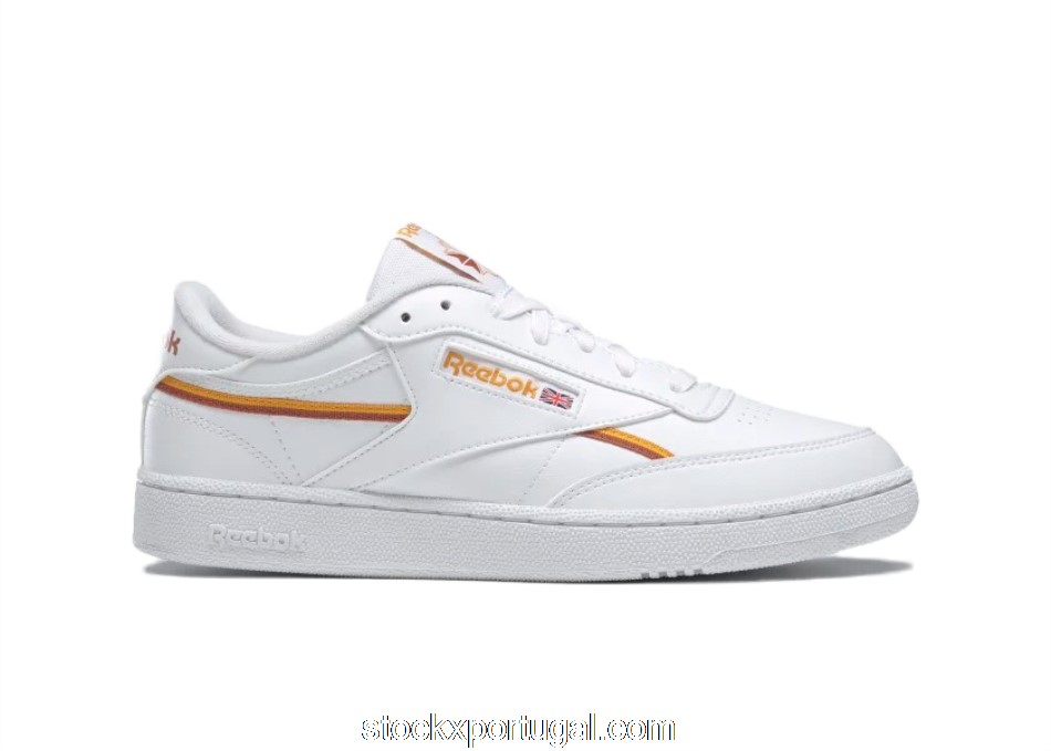 Outlet Reebok Club C 85 Vegan White Collegiate Gold GX7564