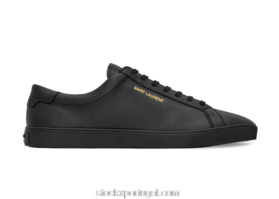 Outlet Saint Laurent Andy Low Black 6068330ZS001000