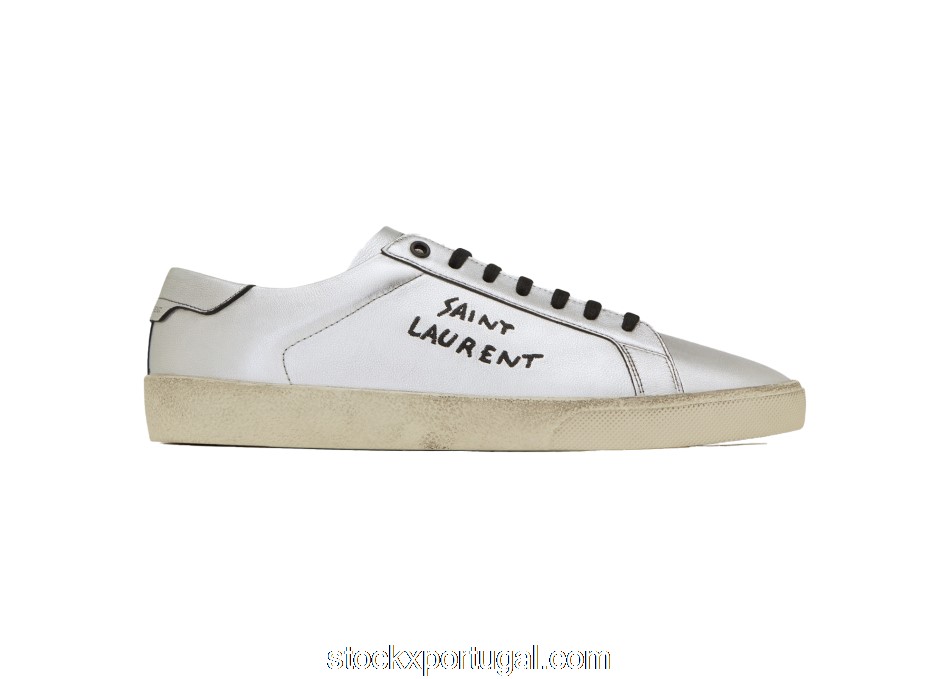Outlet Saint Laurent Court Classic SL/06 Silver (W) 58724006S008163