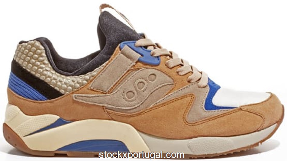 Outlet Saucony Grid 9000 Bodega Tan Blue