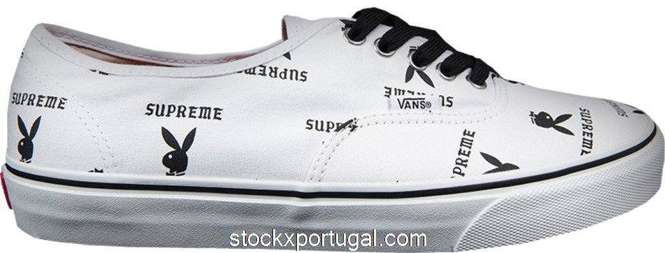 Outlet Vans Authentic Supreme x Playboy White VN-OQODD70