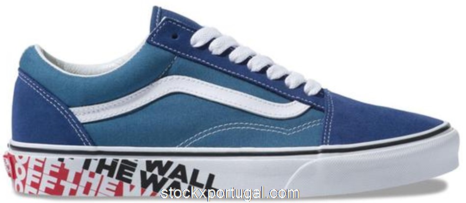 Outlet Vans Old Skool Off The Wall Sidewall True Navy VN0A38G1VRI