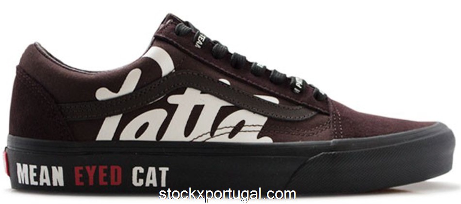 Outlet Vans Old Skool Patta Mean Eyed Cat Coffee VA31Z9OXT
