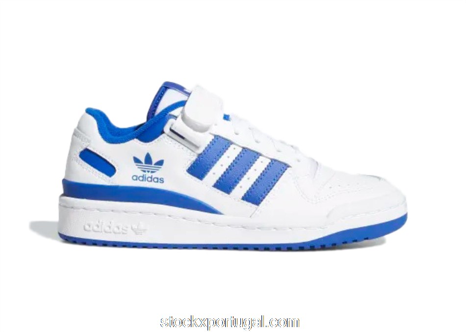 Outlet adidas Forum Low White Royal Blue (Youth) FY7974