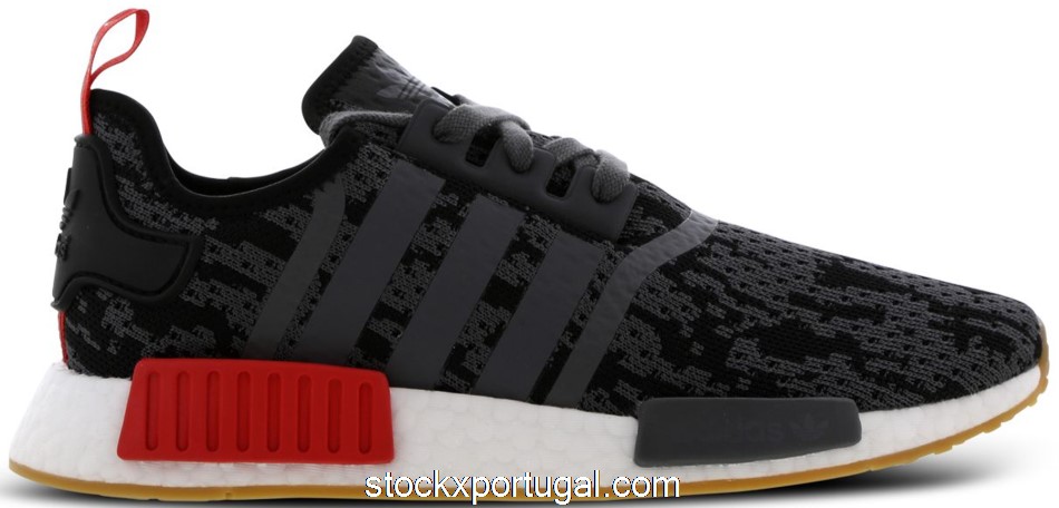 Outlet adidas NMD R1 Black Grey Red Gum (Foot Locker Exclusive) CG6666