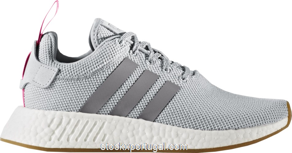 Outlet adidas NMD R2 Grey Shock Pink (W) BY9317
