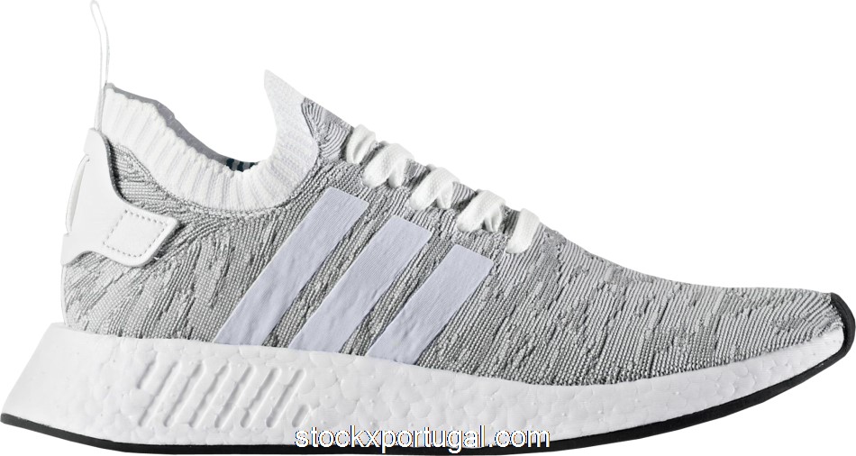 Outlet adidas NMD R2 Primeknit White Black BY9410