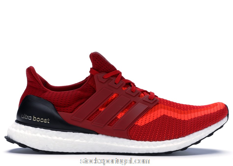 Outlet adidas Ultra Boost 2.0 Solar Red Red Gradient (2016/2018) AQ4006